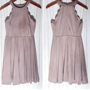 Altar’d State Halter Dress with Scallop Sleeves